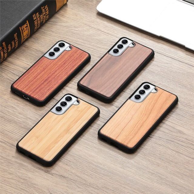 Wholesale Nature Wooden Phone Case Real Wood Blank Custom Logo Cell Cover for Samsung S22 Ultra S25 PLUS NOTE10 Plus S8 Plus