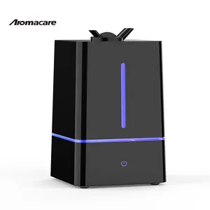 Aromacare 4L 아로마 테라피 에센셜 오일 큰 방 데스크탑 블랙 초음파 가습기 침실