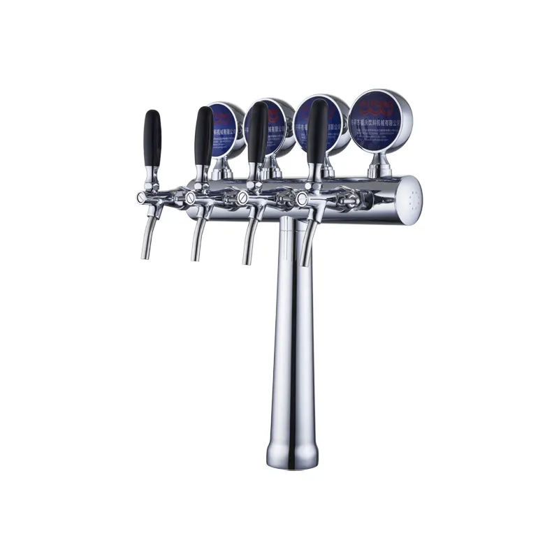 Hot Sell T Type Vorm 4 Kranen Rvs Kraan Bier Lettertype Dispenser Ontwerp Bier Tap Toren