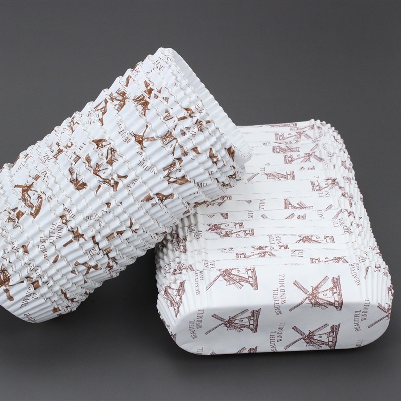 200Pcs Cupcake Wrappers Muffins Boat Shape Paper Baking Cups PET Film