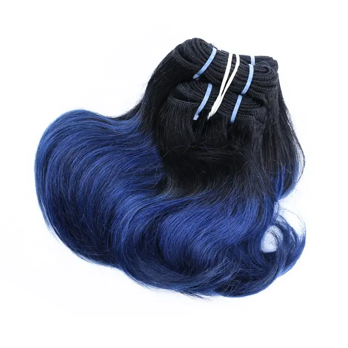 Wholesale Cheap Price Short Brazilian Hair 8" Virgin Cuticle Aligned Blue Human Hair Extension