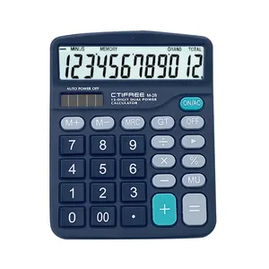 M-28 Ctifree 12 Cijfers Tweerichtingsrekenmachines Kantoor Elektronische Kale Zonnecel Desktop Calculator