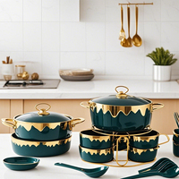 Pot à soupe en céramique personnalisé avec logo pour mariage, fête, banquet, service de table, ensemble de marmites de cuisine modernes et luxueuses