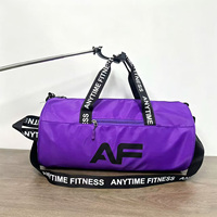 Sac de sport et de voyage rose en polyester Ripstop, grande capacité, imperméable, convertible, avec logo personnalisé, idéal pour la gym et les week-ends