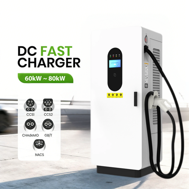New 60-240kW DC Fast Charger AC EV Floor-standing Charging Station with Dual Gun IP54 WiFi/Ethernet CHAdeMO for Electric Cars