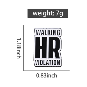 Marche HR Violation émail broche drôle disant citation broche revers sac à dos Badge bijoux accessoires décoratifs en gros - Product Image 6