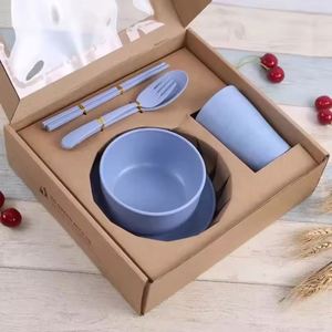 Offre Spéciale : Ensemble de 6 Couverts Portables en Paille de Blé (Fourchette, Cuillère, Baguettes) – Vaisselle Incassable en Plastique PP pour Camping - Product Image 3