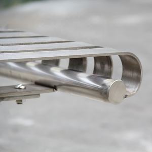 Металлическая скамейка-прочная Современная скамья для общественных мест, садов и улиц-длинная открытая скамья без спинки - Product Image 4