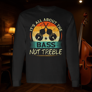 T-shirt à manches longues All About The Double Bass Retro Contrabass pour basse verticale - Product Image 3