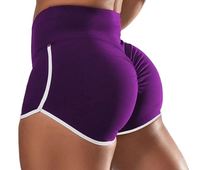 Short de sport taille haute sans couture grande taille, short de yoga froncé aux fesses, legging d'entraînement