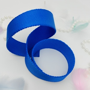 สายรัดไนลอนพิมพ์ลายสีเขียวน้ำเงินแบบม้วน ขนาด 32 มม. ไม่ยืดหยุ่น สำหรับเสื้อผ้าและเครื่องแต่งกาย สายรัดหลากสี รับผลิตตามสั่งขายส่ง - Product Image 2