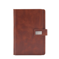 Journal A5 à couverture rigide en cuir PU avec logo personnalisé Cahier de notes feuille d'or avec porte-cartes de visite