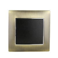 Interruptor de Pared de 1 Vía y 2 Posiciones, Estándar Europeo, Panel de Aleación de Zinc Metálico, 10A, Certificado CE TUV, para Iluminación del Hogar, del Fabricante