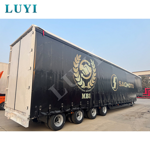 Luyi <span class=keywords><strong>40ft</strong></span> 3 trục heavy duty PVC curtainside Trailer bán có thể tháo rời Side Panels đối với số lượng lớn vận chuyển hàng hóa Cấu trúc bền - Product Image 5