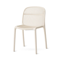 Chaise de jardin moderne bon marché empilable en plastique pp taupe