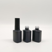 Botol Kaca Kosong 15ml untuk Cat Kuku Profesional, Kustom, Salon, Manikur, DIY, Nail Art, dengan Kuas dan Tutup