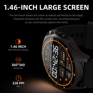 Montre connectée HKSF HW18 PRO, écran 1,46 pouce, étanche IP67, batterie 300 mAh, lampe torche, fréquence cardiaque, compatible iOS et Android - Product Image 2