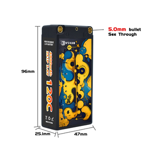 VSVAW baterai Lipo 2S 7.4V 4800mAh, baterai Lipo 120C/240C dengan 5mm peluru T/XT60 colokan Remote kontrol mobil Model RC - Product Image 5