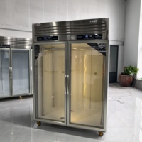 Réfrigérateur Commercial Vertical en Acier Inoxydable pour Viande, 3/4 Portes, Vitré, pour Bœuf, Agneau, Porc, Stockage de Produits Frais