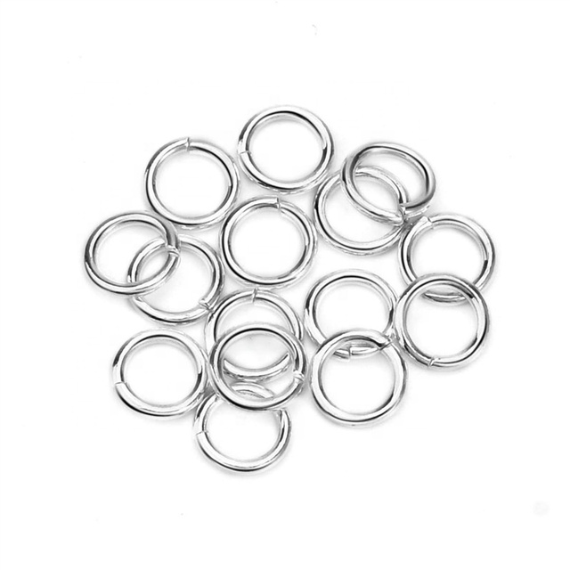 Wholesale 925 Sterling Silver Jewelry Findings All Sizes Open Jump Rings in Silver Gold Plated Colors for Fashion Jewelry Making