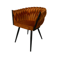 Fauteuils de salle à manger modernes en velours, chaises de salle à manger pour la maison, la cuisine, le restaurant, l'hôtel, le salon, la chambre à coucher, meubles