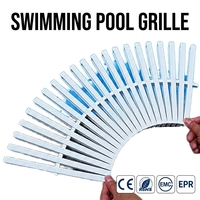 Grille de drain de piscine encastrée en PP, grille de trop-plein pour piscine, grille de bordure antidérapante pour piscine, certifiée CE