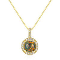 Collier en argent sterling S925 classique de luxe avec opale, cadeaux pour femmes, collier avec pendentif chaîne ronde