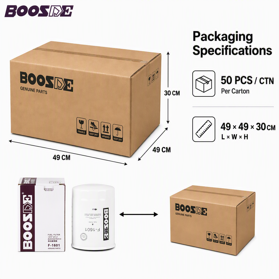 Boosde Excavator Engine Fuel Filter Excavator Parts HH166-43560 ...