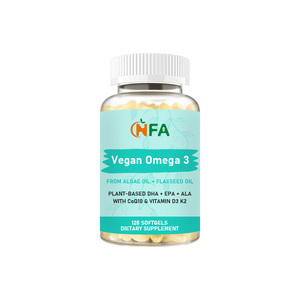 High Potency Vegan Omega 3 Softgels Contains Vitamin D3 With Vitamin K2 Enhance Immune Function Adult Dietary <b>Supplement</b> - Product Image 1
