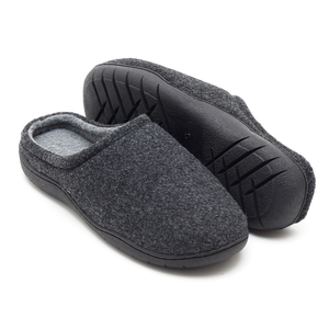 Closed Toe Indoor Home <strong>Slippers</strong> Customized Logo TPR Sole Anti-slip <strong>Felt</strong> Cloth Men <strong>Slippers</strong> - Product Image 5