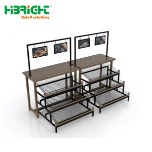 Estante de exhibición de pan de equipo de cocina comercial con marco de acero laminado de madera duradero - Product Image 6