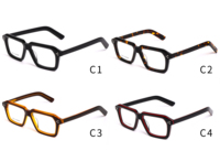 Lbashades 33326 Montures optiques rectangulaires rétro de qualité supérieure en acétate, logo personnalisé, lunettes pour femmes et hommes, blocage de la lumière bleue