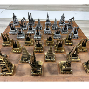 Compagnia petrolifera regalo estivo 3D in metallo per scacchi piattaforma di trivellazione petrolifera per bambini paesi mediorientali promozionali internazionali - Product Image 4