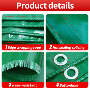 Bâche PVC personnalisée 320 g/m² 4x5 m à bords renforcés, toile de protection durable pour voiture, bâches en polyester enduit PVC imperméables pour auvent - Product Image 4