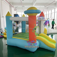 Prix de gros d'usine 4,6 pieds Mini château gonflable blanc pour les tout-petits Amusement en intérieur