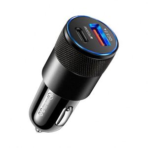 Chargeur de voiture USB et Type-C avec ports QC3.0, charge rapide, adaptateur universel Android, chargeur de voiture PD - Product Image 1