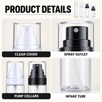 Flacon pulvérisateur personnalisable en PET avec pompe à brume fine, capacité de 30 ml à 150 ml, avec joint, emballage cosmétique, parfum/tonique