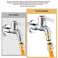 Nouveau produit 2025 accessoire de quincaillerie de salle de bain 1/2 "connecteur de tuyau de tuyau de jardin en laiton avec serrure adaptateur de robinet facile à installer