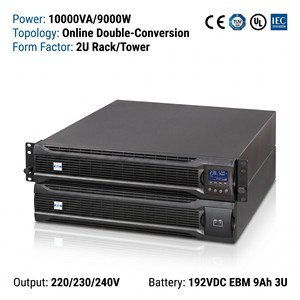 เครื่องสำรองไฟฟ้าแบบออนไลน์ DX Series DXRT10Ki + DXRTEBM192-09RT3U 10kVA ระบบแปลงไฟแบบคู่ สำหรับศูนย์ข้อมูล - Product Image 4