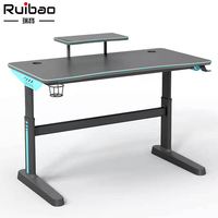 Bureau de jeu convertible en bois Ruibao avec surface métallique pour PC, couleur personnalisée, design moderne, prêt pour l'e-sport
