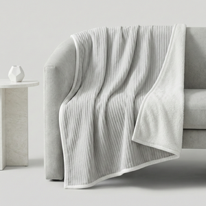 Manta Térmica de Invierno Extra Gruesa |   Terciopelo de Franela a Rayas |   Doble capa, grueso y cálido |   Suministro Directo de Fábrica - Product Image 1