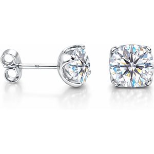 LeCalla Boucles d'oreilles en argent sterling 925 avec zircone cubique pour femme, plaquées rhodium, à porter au quotidien - Product Image 1
