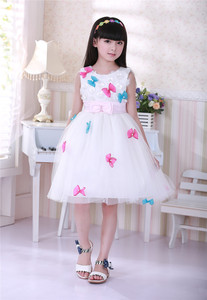 2024 new girl's new butterfly dress Peng peng dress da ragazza alla moda - Product Image 3