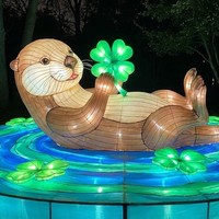 Decoración de Faroles con Forma de Grandes Animales Marinos para Parques de Diversiones, Navidad, Uso Interior/Exterior, Espectáculo de Luces para Parques Temáticos