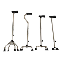 Béquille réglable à quatre pieds en alliage d'aluminium haute résistance, canne d'assistance conçue pour les personnes âgées, très confortable