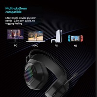 DAREU Headset Gaming Berkabel Over-Ear dengan Peredam Kebisingan Aktif, Lampu Atmosfer Game, Kontrol Sentuh, Kabel 2m, Driver Dinamis