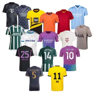 Thai Quality No Brand Soccer Jersey 2023 2024 With Simple Design Blank Youth Club Football Jersey