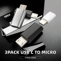 Adaptateur USB-C vers Micro USB en alliage d'aluminium et PVC, vente en gros d'usine JILIAN, pour la charge et la synchronisation des données