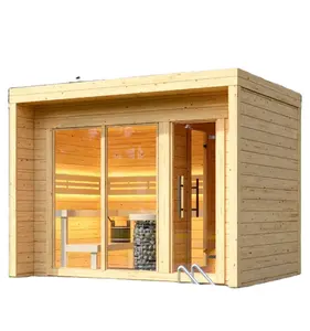 Canadian sauna wood solid wood type sauna room large outdoor traditional steam sauna room