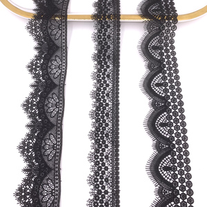 Accesorios de Encaje Guipur de Lujo de Alta Calidad, Collar de Poliéster Negro, Bordado de Encaje Francés - Product Image 1